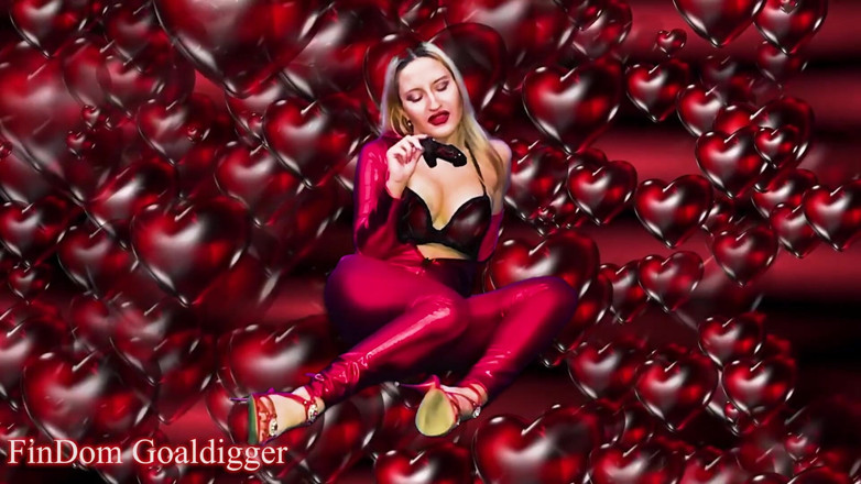 FinDom Goaldigger: 在被锁在贞操带之前，在我性感的红色连衣裤上撸管