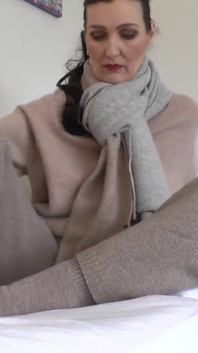 Intensive Smelly Sock Sniffing and Jerking off Your Cock in a Knitted Glove, JOI, POV