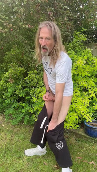 Longhairdude Wanking Outdoors Hoping Summer Will Come Soon