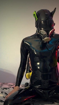 Two Latex Puppies: Shiny Suits, Intimate Touch & Passionate Switch Play