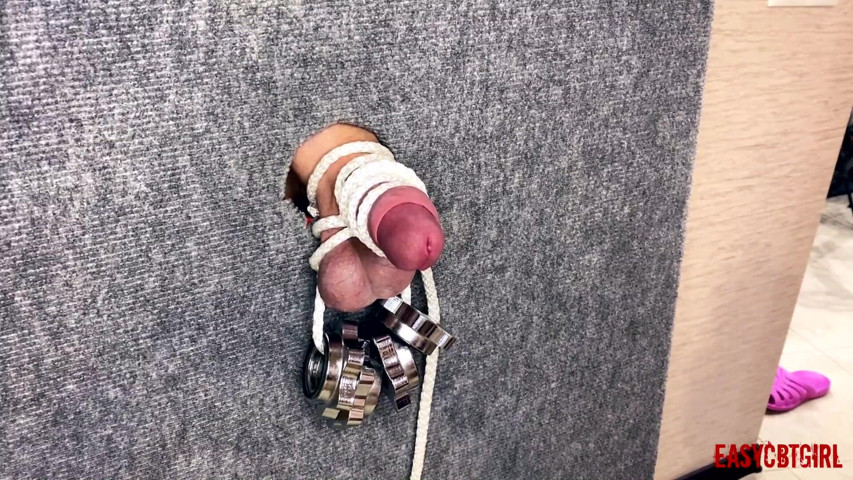 Mistress Tightly Tied the Slave's Cock and Balls by Hanging a Load on Them Easycbtgirl (Anny Candy Painboy) Mistress Tightly Tied the Slave's Cock and Balls by Hanging a Load on Them Easycbtgirl (Anny Candy Painboy)