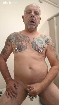 SLS-Frank äter min egen sperma nysprutad från min subcisionskuk
