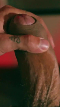 Big Uncut Cock Latino Camilo Brown Jerking Before Bed Cumshot in the Mirror