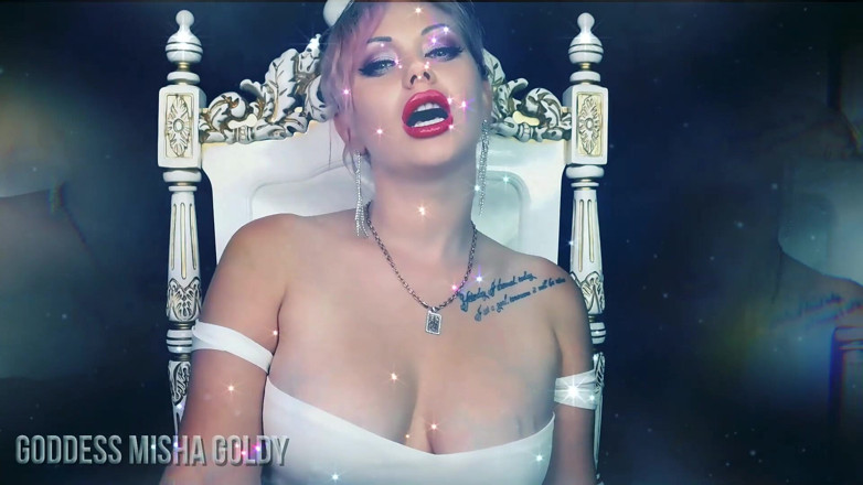Goddess Misha Goldy: Potere della mia dominazione! Anche ad una grande distanza, tu...