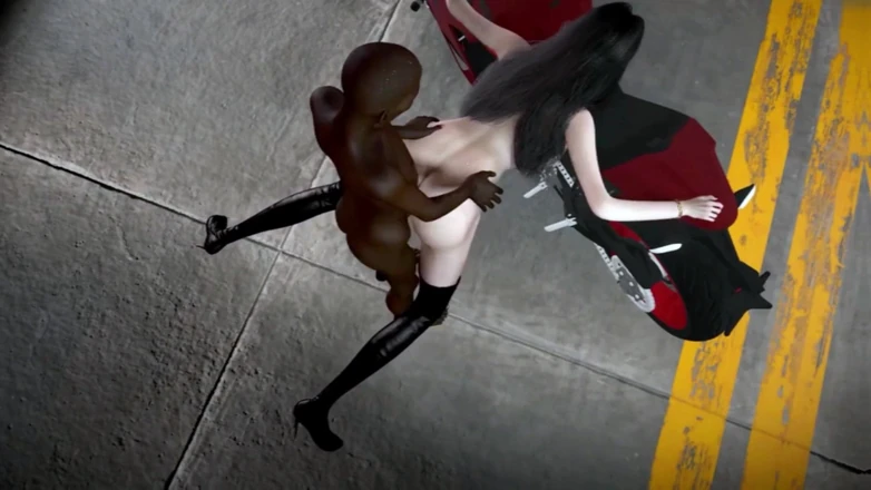 Soiyu Hentai: Горячая телочка на моторе и черный член - хентай, 3D, без цензуры, V386