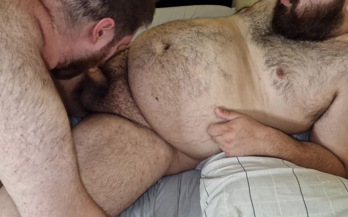 Bear Throuple: Threesome of Hairy Fat Men Suck Each Other&amp;#039;s Cocks and...