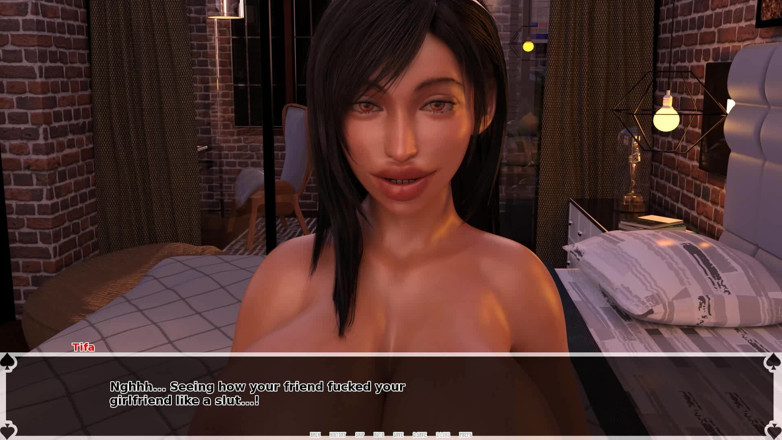 Dirty GamesXxX: Темные небеса Tifa. Куколд скрывается в шкафу дрочит смотреть киску его девушки растягивает большой черный член его босса, эпизод 44