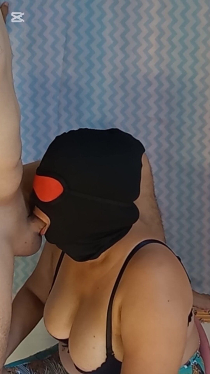 Bondage homemade mature: Pompino fatto in casa