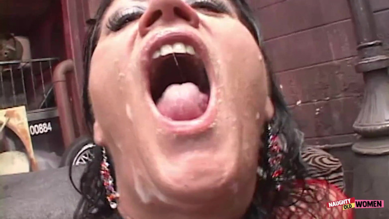 Naughty old women: Big Cocks Slap the Face of This Brunette Babe Hard...