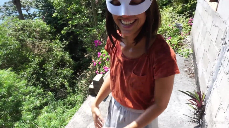 Bruce-and-Morgan: Morgan peeing in nature