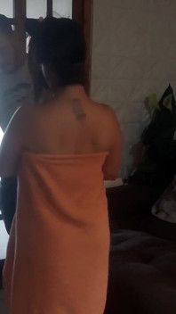 Married Woman Meets the Delivery Guy Wearing Only A Towel