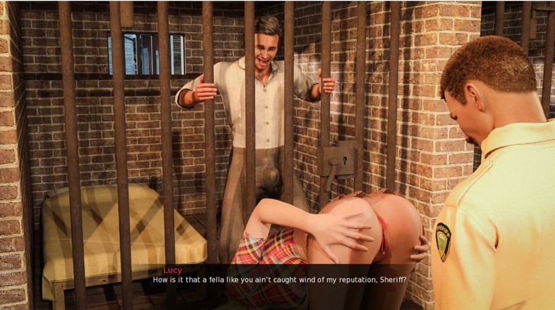 XXX Games Bunk: Luckylucyanddaltonsbanginginthewildwest- Gameplay - Rollenspiel - Gefangene und Sheriff ficken die stieftochter von...