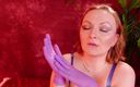 Arya Grander: Asmr video s fialovými nitrilovými rukavicemi (Arya Grander)
