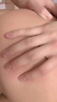 Blue-eyed doll licking balls and drinking her lover's jizz