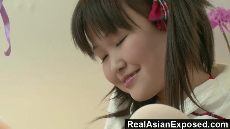 Real Asian Exposed: RealAsianExposed - Asian Lune shows off body and masturbates