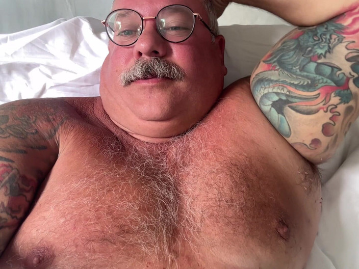 Hand-Free-Daddy-Chub: Zralý tlustý muž děda má orgasmus 15krát