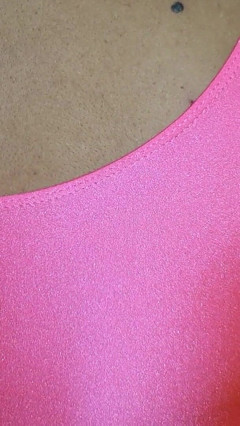 Super Shinny Pink Top and Pointy Boobs, 90s Workout Clothes