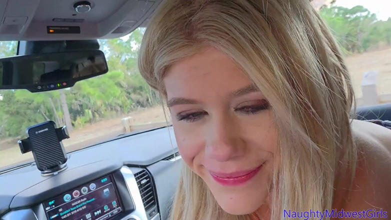 NaughtyMidwestGirls: Daisy Moon - Sucks Old Cock in the Car
