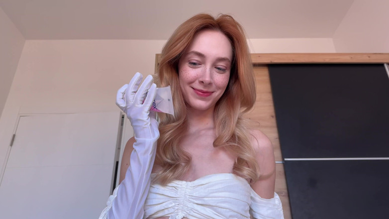Loly Nebel Studio: Coaching masturbatoire, gants blancs, fétiche de sa demi-sœur