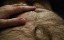 TheUKHairyBear: Hairy British Bear Stroking His Furry Belly and Bushy Cock