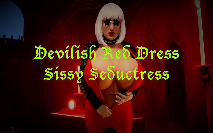 Juggsy-Ho-Doll: Şeytani kırmızı elbiseli kadın kılıklı baştan çıkarıcı kadın
