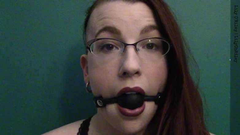 Lily O'Riley: Ballgag Staring