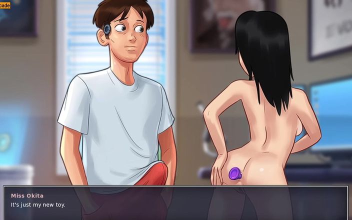 LewdArcade: Summertime Saga Cookie Jar - Miss Okita All Sex Scenes Collection