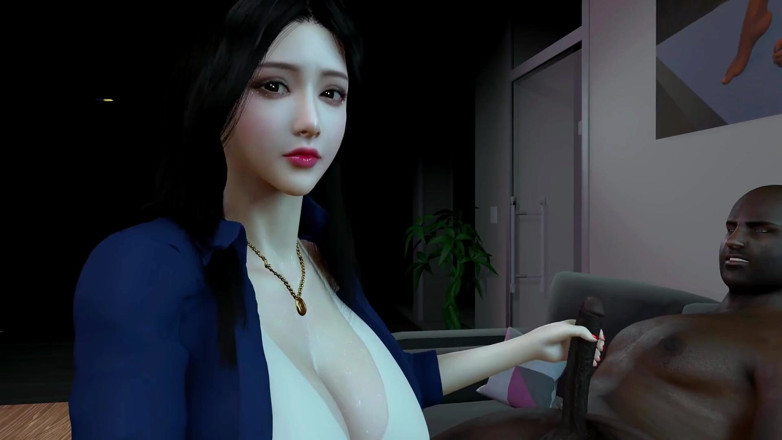 Soiyu Hentai: Recepționera frumuseții face sex în trei cu șeful și partenerul (partea 01) - Animație 3D V498
