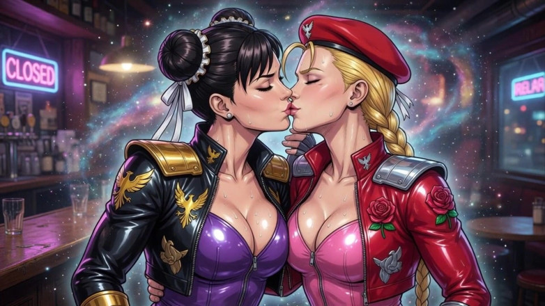 AI Porn: Cammy dan Chun Li Kissing Ai