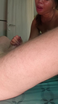 Asian Babe Turns Slutty & Milks Him with a Prostate Massage