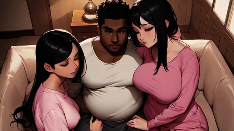Spicy Toons: Mama vitregă îl prinde pe tatăl vitreg futând-o pe fiica vitregă și înțelege