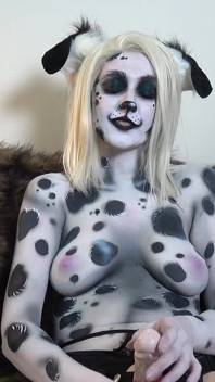 Dalmatische bodypaint overheersingservaring