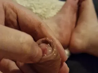 Wanking My Small Uncut Cock, Foreskinplay, Feet.
