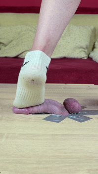 Cockbox CBT and Cock Trampling in Dirty Socks, Femdom Jozi Trample