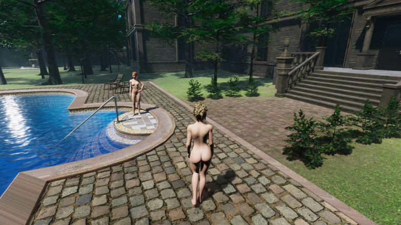 LustSaga: Angels awakening 12 - nuoto nudo e lesbiche scena in una piscina...