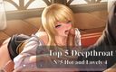 Cumming Gaming: Top 5 - Cea mai bună compilație cu sex oral adânc în gât în...