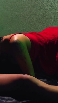 The Dress of Passion, Brunette with Big Tits and Big Ass, Fucks in a Red Dress