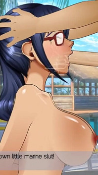 Marine Cumslut Tashigi Is Heavily Addicted to Deepthroating Pirate Cock