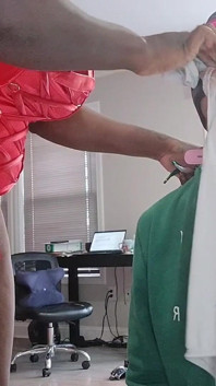 Ebony Goddess Getting Her Panties Clean by Submissive Slave