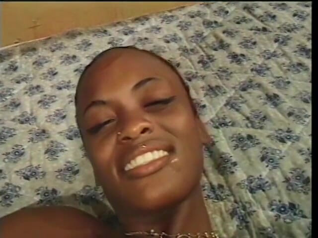 First Black Sexperience: Hung black stud fucks chicks throat with his hard cock...