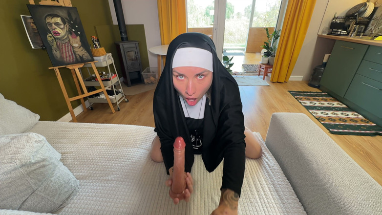 Andre Love: A Nun Is Fucking Her Holy Cunt with a Giant...