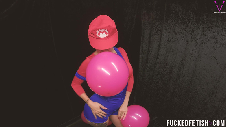 Fucked fetish: B2p Mario Bros cosplay bóng bay màu đỏ pop giày cao...