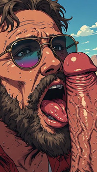 Hunks Sucking in Aviators Art