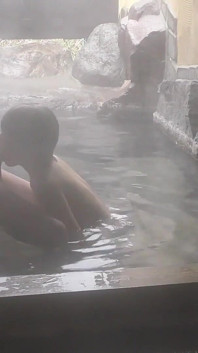 Mature Couple at Hot Spring Inn, Outdoor Cunnilingus, Blowjob