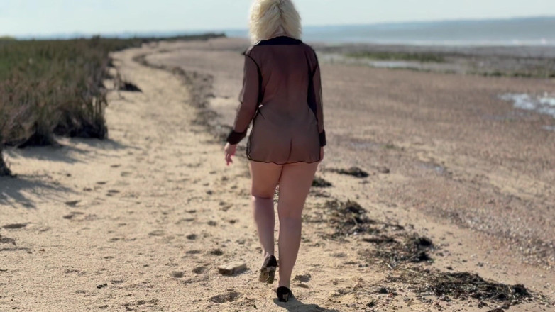 MartinsMrsMilf: Sheer Underwear on the Beach Until I Take It off