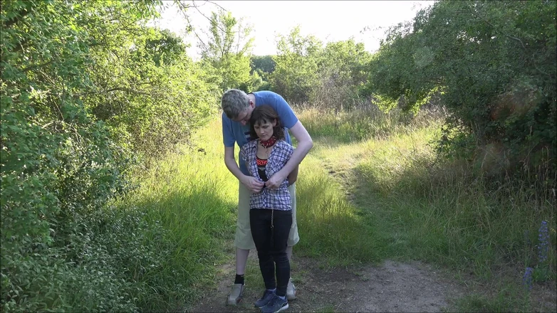 Slave Jenni: Used on a Leash by My Masters in the Park