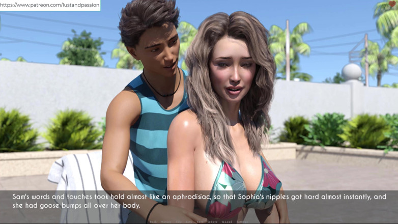 Johannes Gaming: AWAM - Sam, massage lotion sur le dos de Sophia
