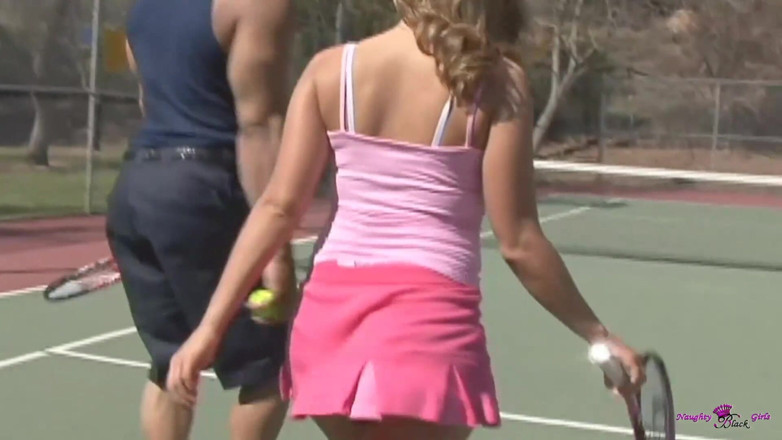 Naughty Black Girls: This Beautiful Big Tits Blonde Knows How to Take a...