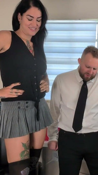 Height Humiliated by Tatiana Vex - Tall Office Goddess Humiliates Short Man - Wolfgang White Femdom