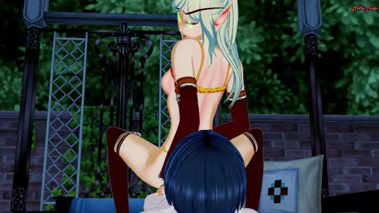 Hentai Smash: Hot Warcraft Elf rides a guys face before getting fucked...